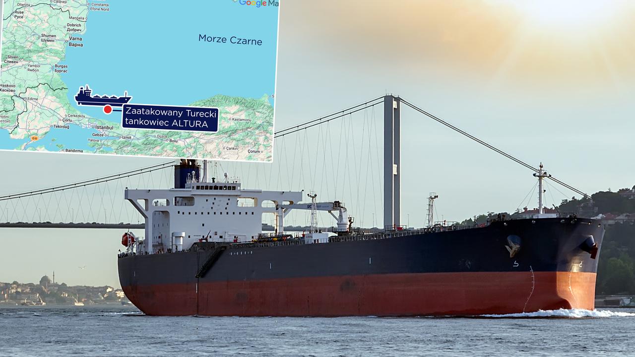Tankowiec trafiony dronem na Morzu Czarnym