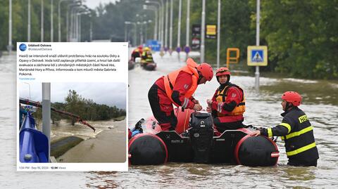 Pękła tama w Ostrawie u zbiegu Odry i Opawy. "Bardzo ciężka sytuacja"