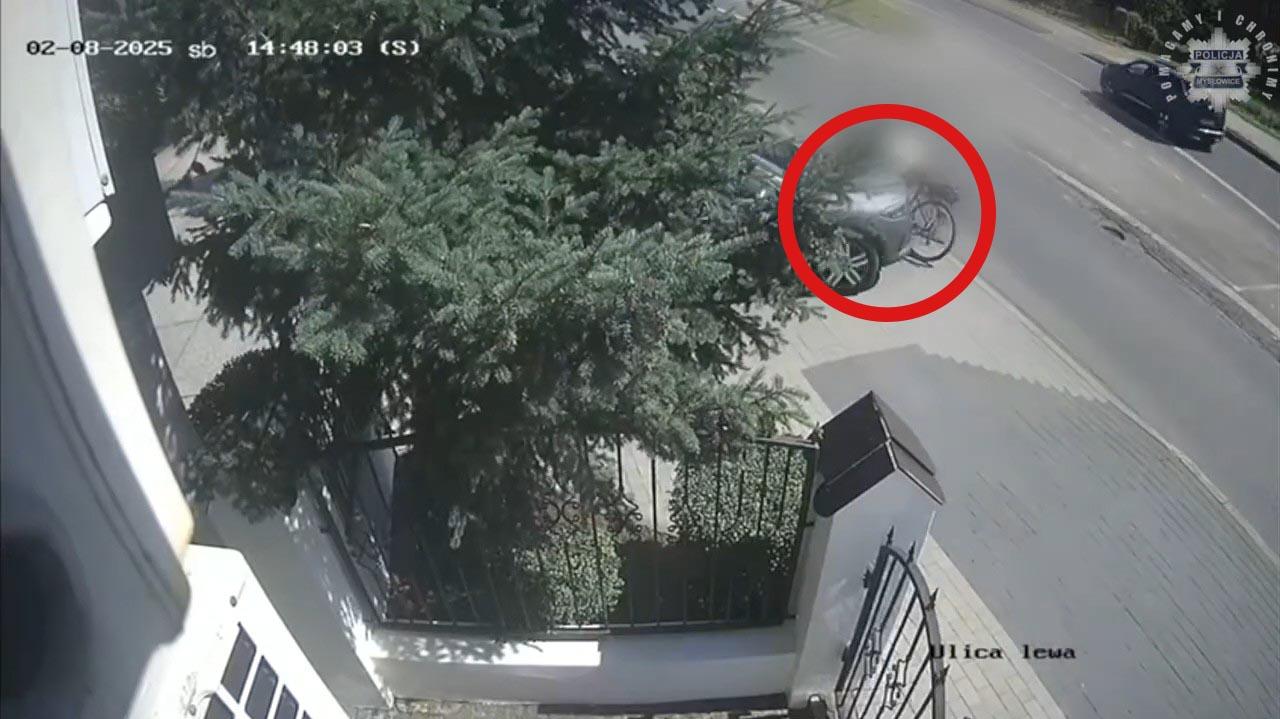 Nie ustąpiła pierwszeństwa, wjechała w rowerzystkę. Nagranie