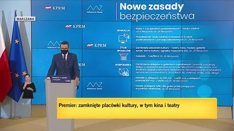 Premier: sklepy w galeriach handlowych zamknięte, z wyjątkiem sklepów spożywczych, aptek, punktów usługowych