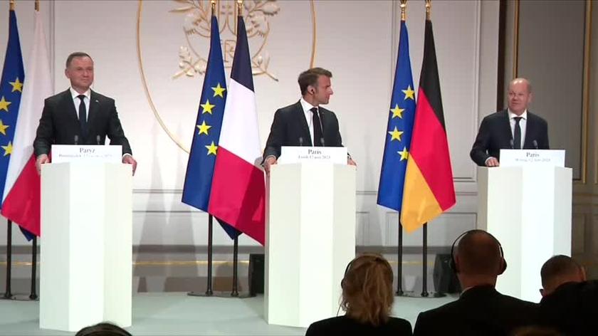 Scholz: Germany, France and Poland stand closely on Ukraine's side