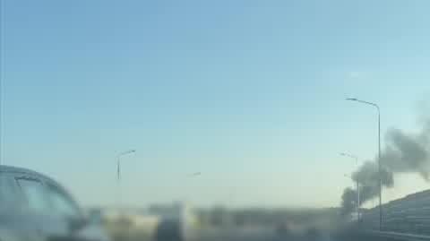 Pożar auta na S8