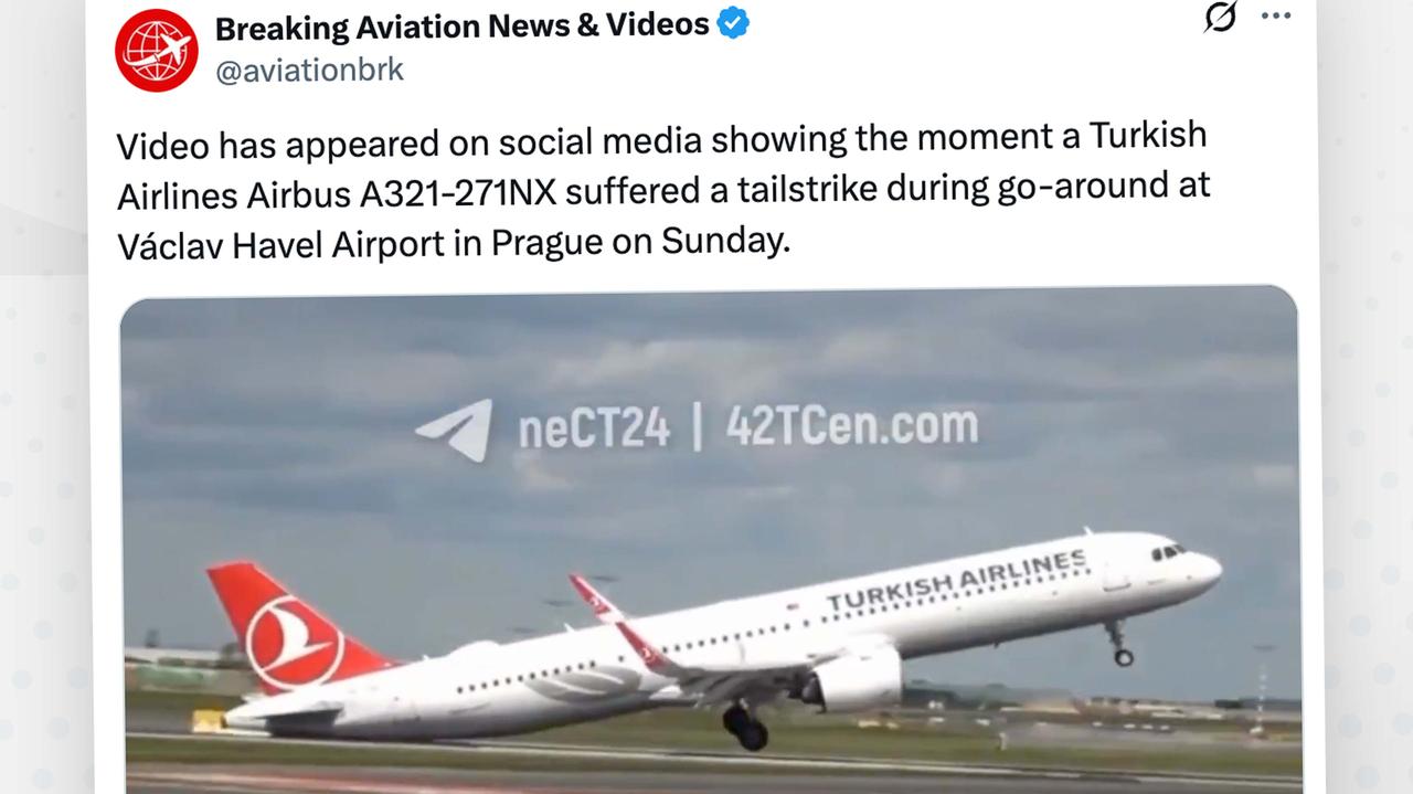 Samolot uderzył o pas startowy w Pradze. Pilot poprosił pasażerów o modlitwę