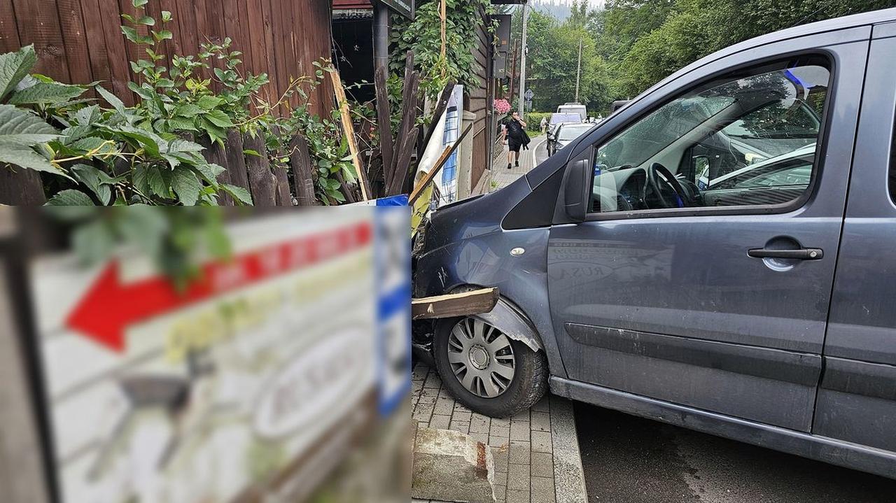 Wjechał w budynek w centrum Zakopanego. Był pijany