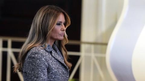 Donald Trump i jego małżonka Melania uczestniczą w ceremonii pogrzebowej Cartera 