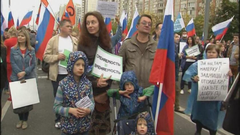 Kilka tysięcy osób demonstrowało w Moskwie przeciwko Putinowi
