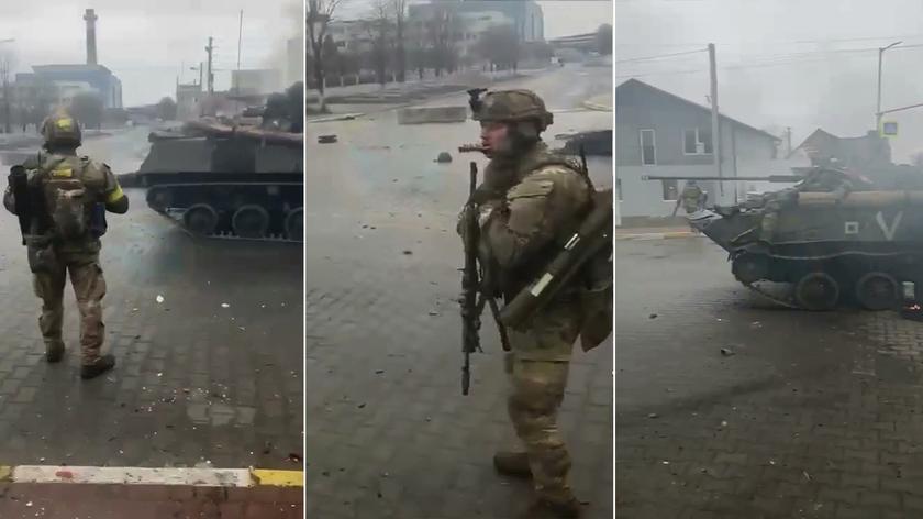 Ukraińscy żołnierze walczą pod Hostomlem, SBU poblikuje przechwyconą rozmowę. Wideo z 3 marca