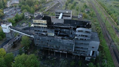 Zawaliła się część budynku na terenie byłej kopalni Mysłowice
