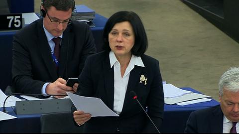 Jourova zabrała głos w czasie debaty w PE