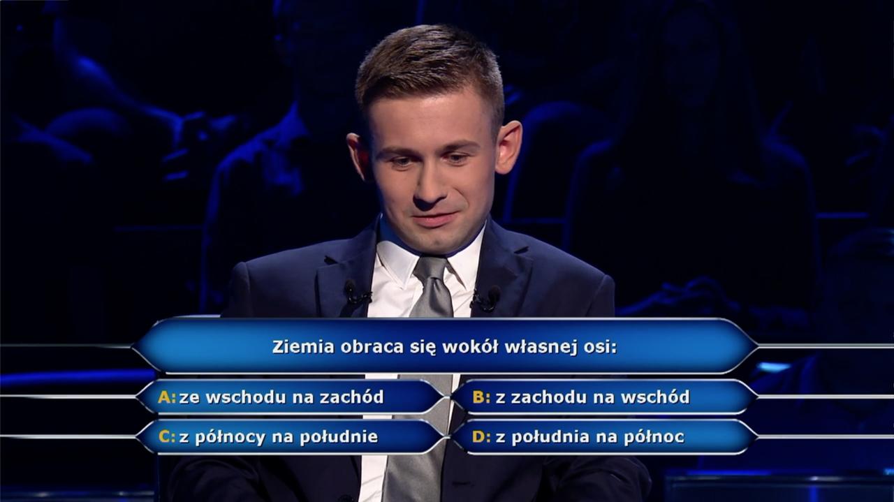Ziemia Obraca Się Wokół Własnej Osi Skutkiem Ruchu Obrotowego Jest Milionerzy: Ziemia obraca się wokół własnej osi... W jakim kierunku
