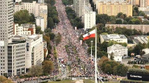 Marsz Miliona Serc na zdjęciach z drona 