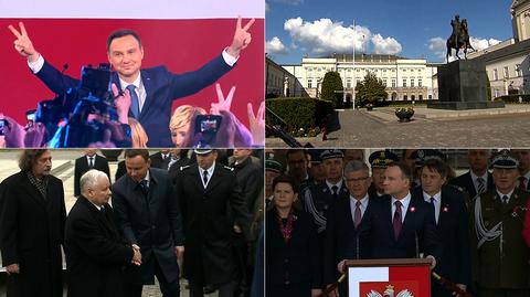 Całym materiał podsumowujący pierwszy rok od wyboru na prezydenta Andrzeja Dudy