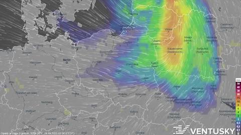 Prognozowane opady w ciągu kolejnych dni
