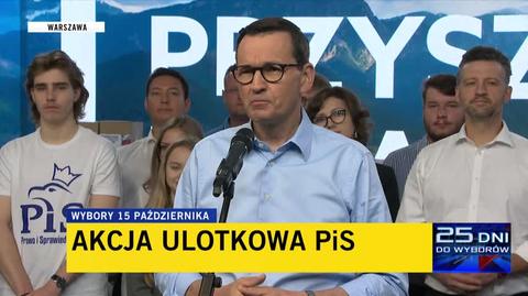 Przejęzyczenie Mateusza Morawieckiego. Mówił, "jak wielkim zagrożeniem jest powrót rządów PiS do władzy"