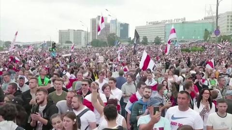 Protesty na Białorusi. Materiał archiwalny