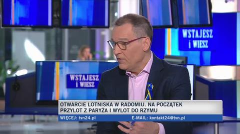 Sebastian Mikosz o otwarciu lotniska Warszawa-Radom (wypowiedź z 28 kwietnia 2023 roku)