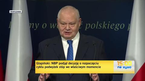 Glapiński o dalszych podwyżkach stóp procentowych (wypowiedź z 9 lutego 2022)