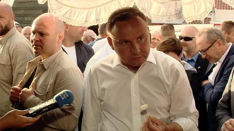Andrzej Duda podczas kampanii w Tykocinie 