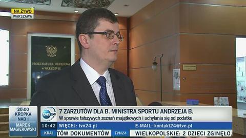Jak poinformował Przemysław Nowak, prokurator postawił Andrzejowi B. siedem zarzutów