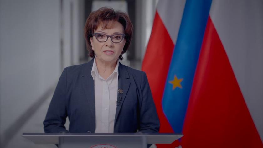 The entire speech by the Speaker of the Sejm, Elżbieta Witek