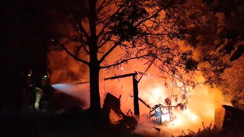 Drewniany dom mieszkalny spłonął w Czańcu koło Bielska-Białej