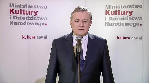 Minister kultury Piotr Gliński o rozstrzygnięciu stypendialnej części programu "Kultura w sieci"