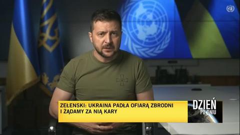 Zełenski: Ukraina padła ofiarą zbrodni i żądamy za nią kary