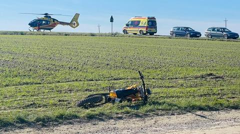 Zderzenie dwóch motocyklistów w miejscowości Olchowiec Kolonia