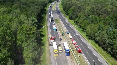 Wypadek na A4 spowodował korek