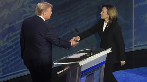 Donald Trump i Kamala Harris podczas debaty