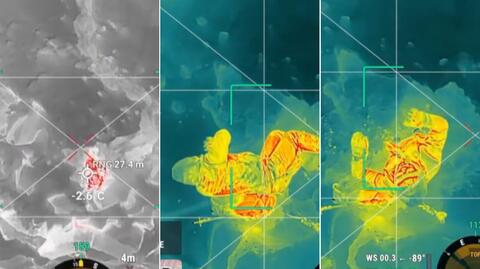 Turyście dostarczono dronem radiotelefon i pakiet grzewczy 