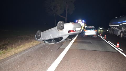 Krowa wybiegła na jezdnię, uderzyła w nią ciężarówka, a później auto osbowe