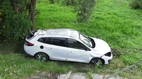 Samochód w rzece. 8-letnia dziewczynka trafiła do szpitala