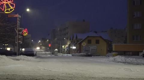 W mieście Czarne (woj. pomorskie) spadł śnieg 