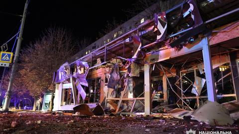 Bomba szybująca uderzyła w supermarket w Charkowie