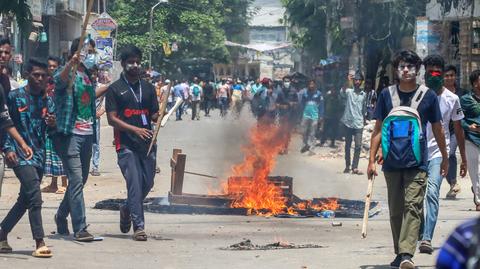 Bangladesz. Protesty studentów przeciwko rezerwacji stanowisk na rządowe posady