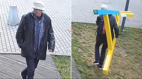Ukradł z placu zabaw elementy huśtawki. Nagranie