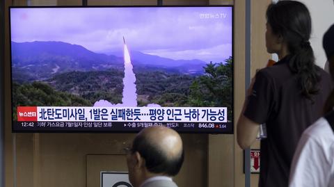 Korea Północna. Test rakiet balistycznych średniego zasięgu