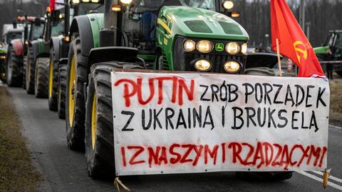 Protest rolników w Gorzyczkach (woj. śląskie)