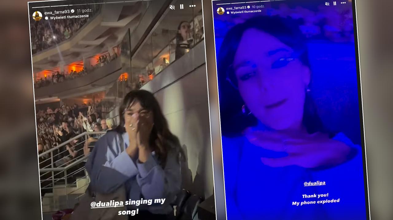 Dua Lipa zaśpiewała piosenkę Ewy Farnej. "Mój telefon eksplodował"