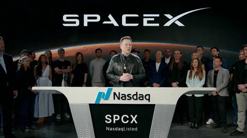 Elon Musk - debiut giełdowy SpaceX