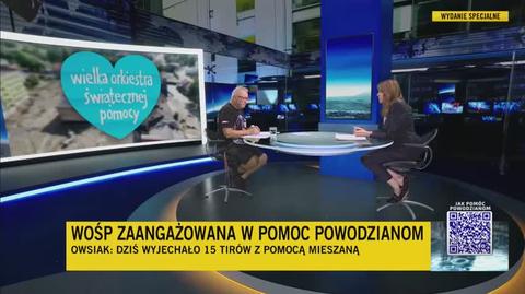 Owsiak: to jest teraz kwestia logistyki, żeby to jak najszybciej dojechało 