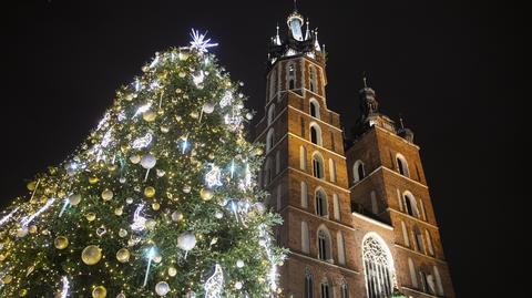 Kraków. Choinka na rynku 