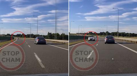 Kierujący jechał samochodem pod prąd po drodze ekspresowej S19
