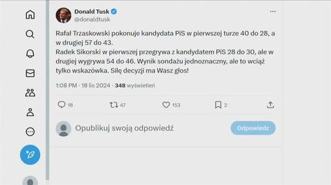 Rafał Trzaskowski czy Radosław Sikorski? Donald Tusk publikuje wyniki prawyborczego sondażu