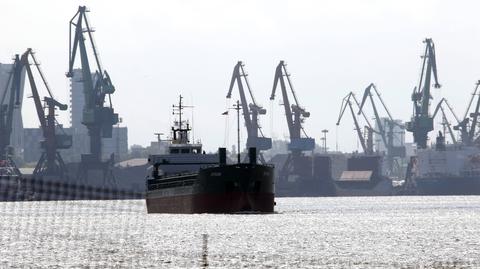 Zniszczony port w Bejrucie po eksplozji składu saletry amonowej. Nagranie archiwalne 