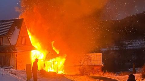 Pożar budynku gospodarczego i domu w Kasinie Wielkiej