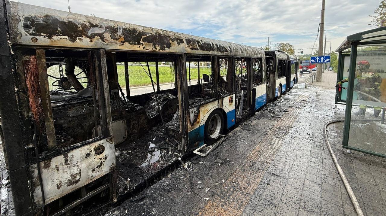Spłonął autobus miejski