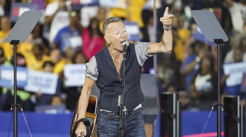 Bruce Springsteen na wiecu Kamali Harris w Atlancie