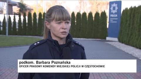 Podkomisarz Barbara Poznańska, oficer prasowa policji w Częstochowie o chłopcu w oknie życia